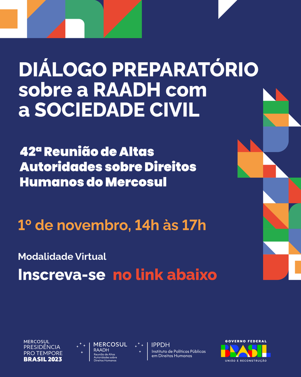 Organizações e movimentos da sociedade civil são convidados a participarem de diálogo preparatório sobre a RAADH