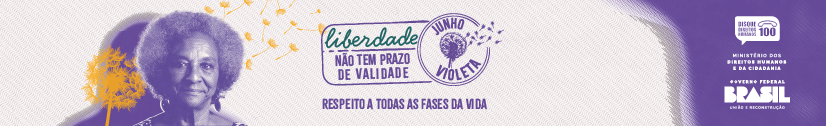 Peça ilustra campanha Junho Violeta de 2024