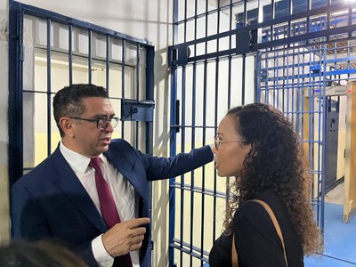 Secretária-executiva visitou unidades do complexo penitenciário ao lado do presidente do Conselho Nacional de Política Criminal e Penitenciária, Douglas Martins