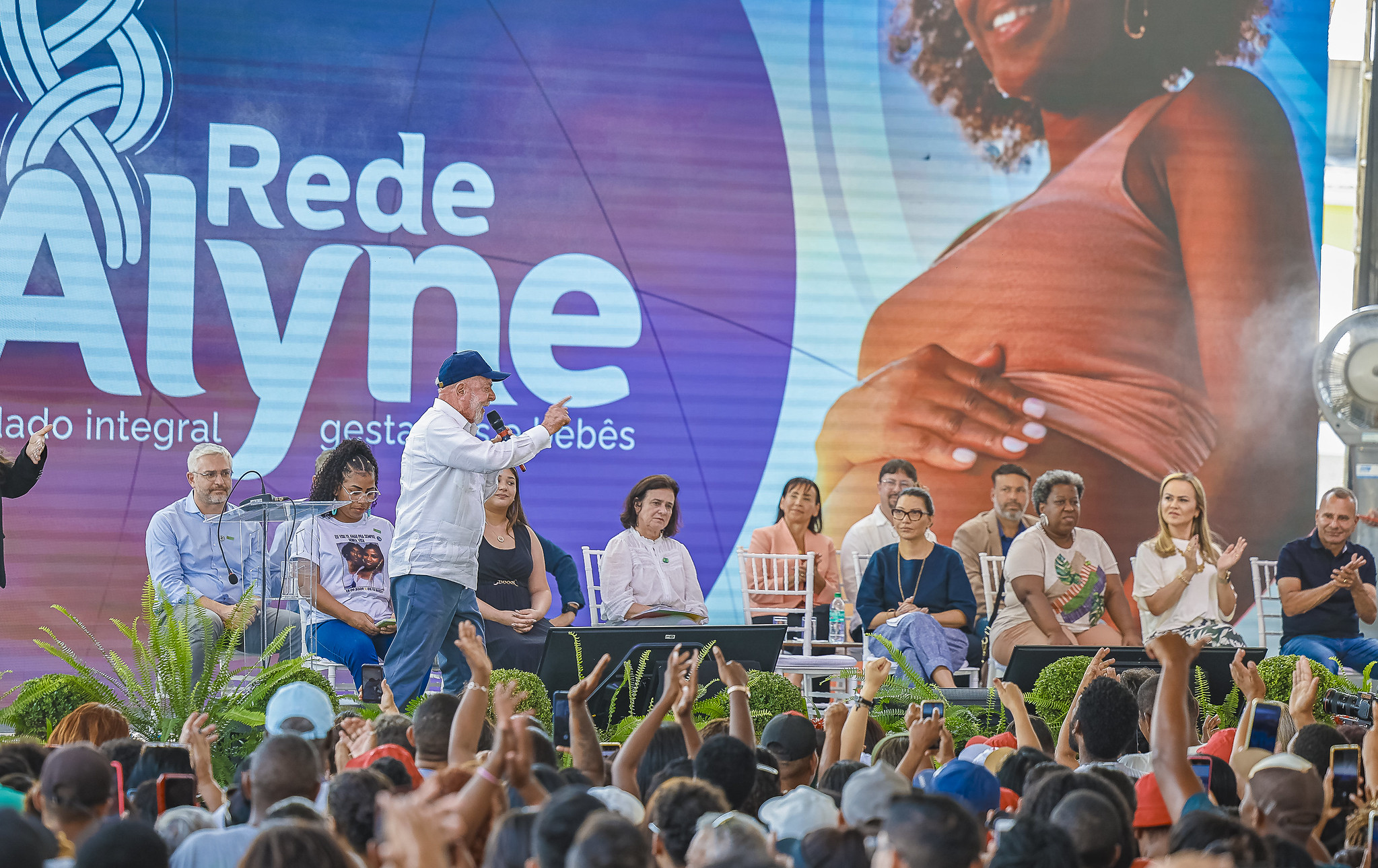 Cerimônia de lançamento da Rede Alyne de Cuidado, no Rio de Janeiro, foi a primeira agenda pública da titular dos Direitos Humanos ao lado do presidente