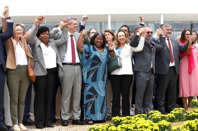 A ministra dos Direitos Humanos e da Cidadania (MDHC), Macaé Evaristo, celebrou a importância dos atos em prol da memória e da defesa da democracia (Foto: Clarice Castro/MDHC)