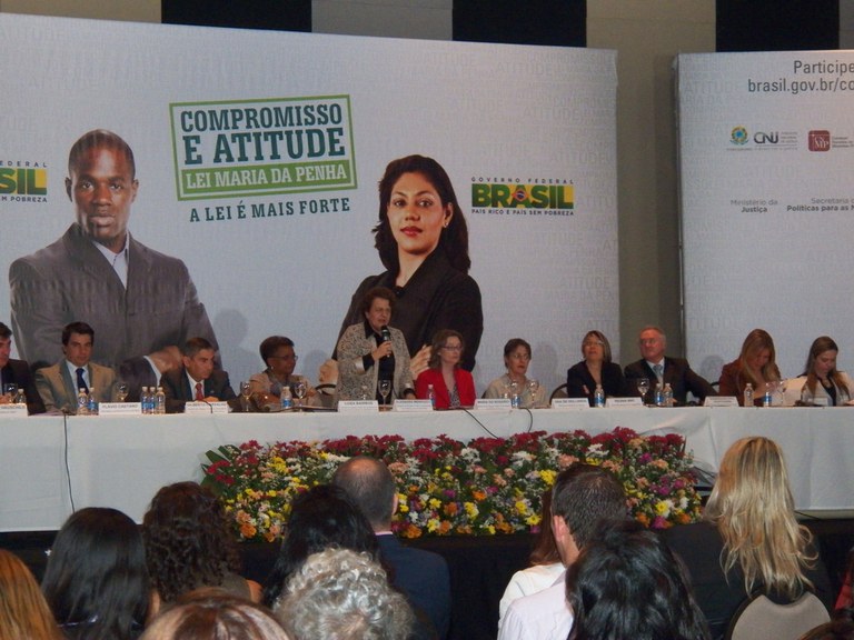 Ministra Eleonora conduz ato de lançamento da campanha do governo federal e sistema de justiça Foto: Juliana Camelo/SPM