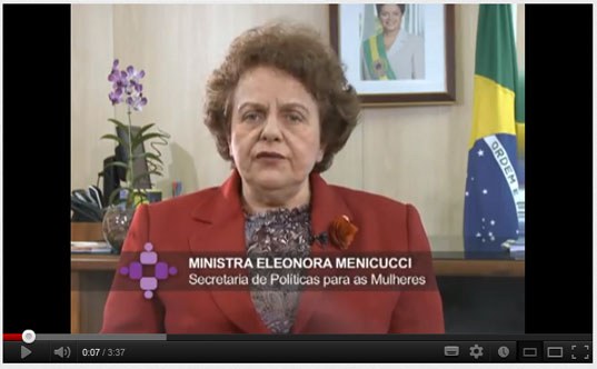 Ministra Eleonora gravou mensagem em vídeo para o seminário do comitê permanente