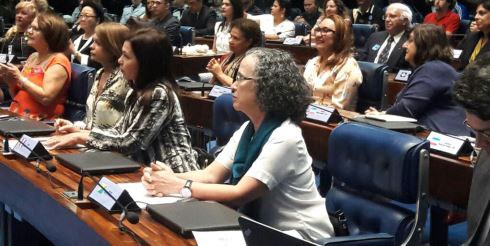 Tatau Godinho no plenário do Congresso Nacional. Foto: Divulgação