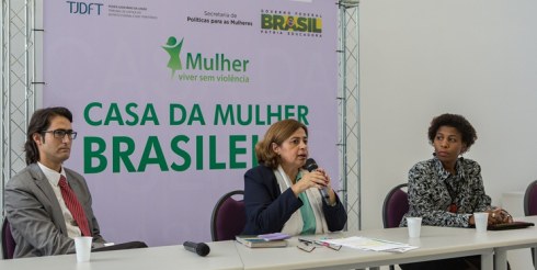 Entrevista coletiva na Casa da Mulher Brasileira