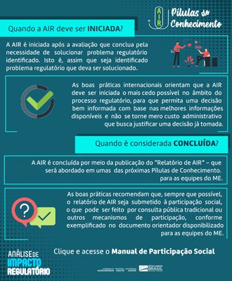 Quando a AIR deve ser iniciada? E concluída?