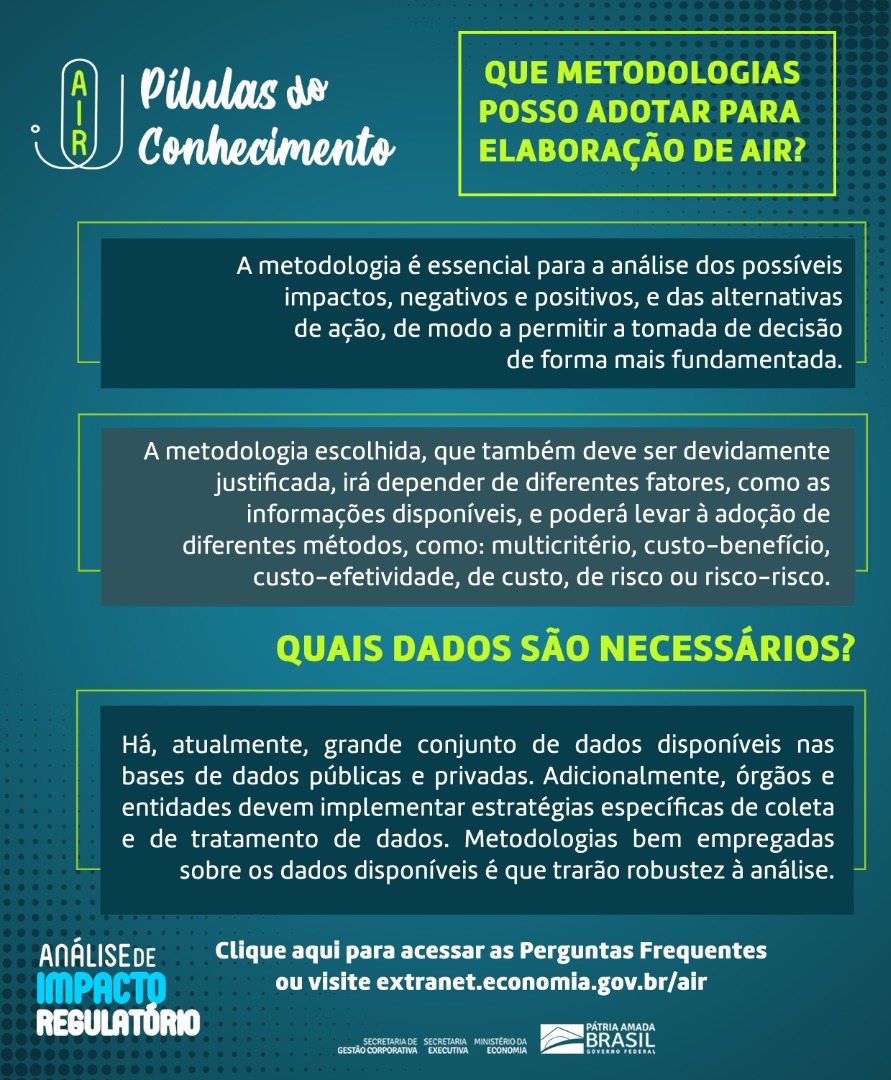 Que metodologias posso adotar para elaboração de AIR?