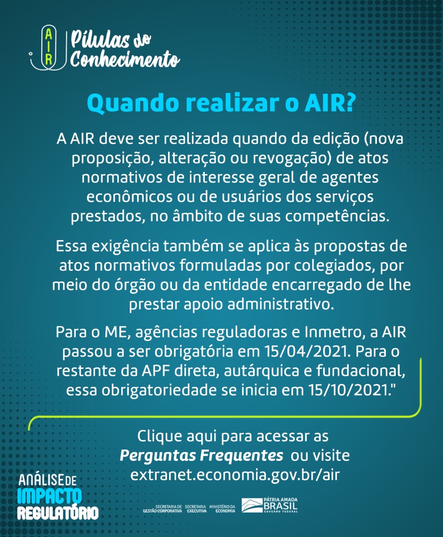 Quando realizar a AIR?