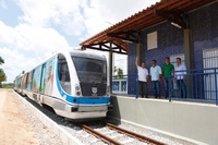 Ministro visita nova estação e vistoria obras da Linha Branca da CBTU em Parnamirim (RN)