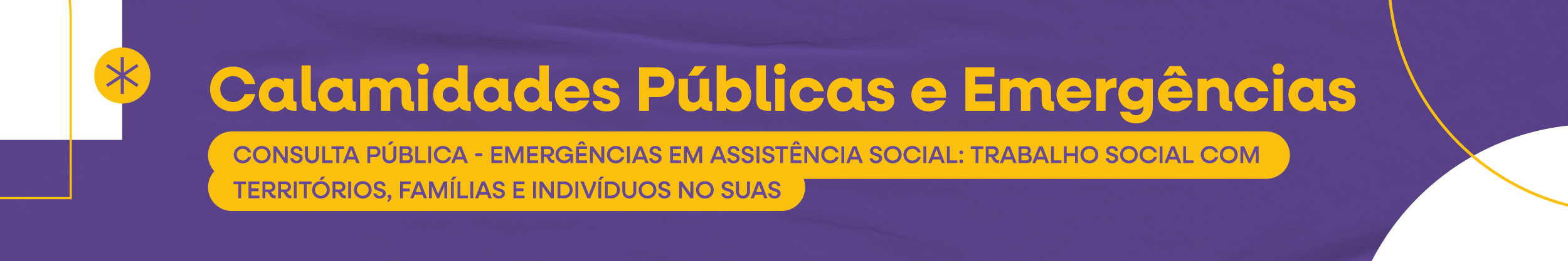 Banner Situação de Calamidade Publica e Emergência