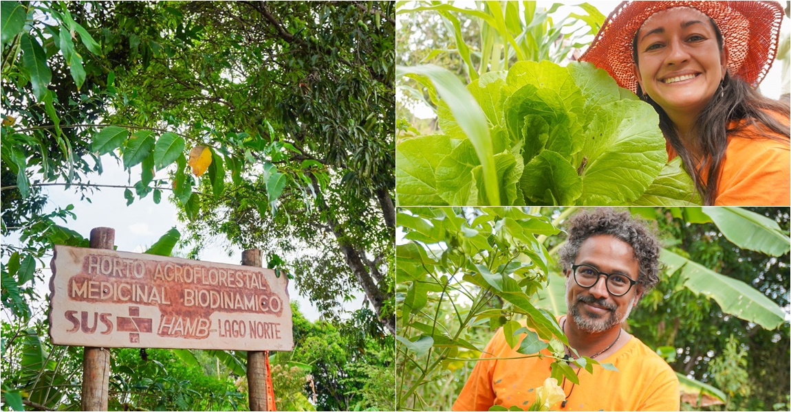 Ximena Moreno e Marcos Trajano, co-criadores da Rede de Hortos Agroflorestais Medicinais Biodinâmicos (RHAMB)