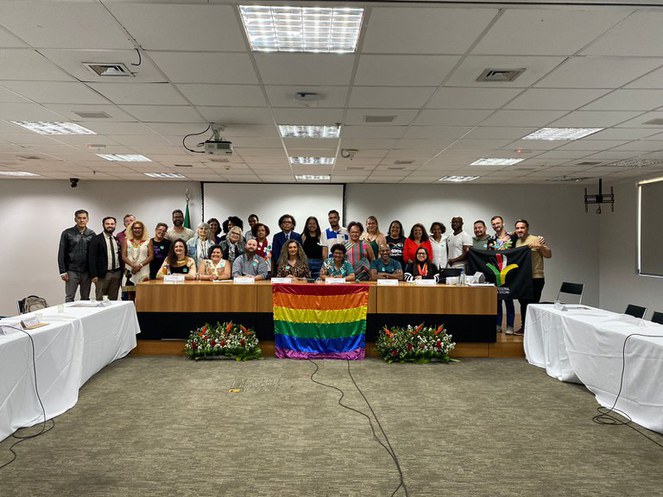 Membros do Conselho Nacional dos Direitos das Pessoas LGBTQIA+, reestabelecido em 2023. Foto: MDHC