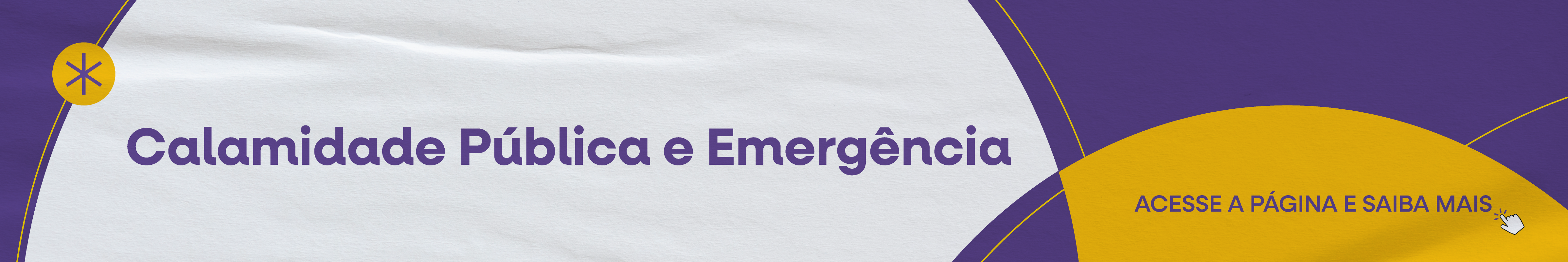 Acesse a pagina de Calamidades Públicas e Emergências