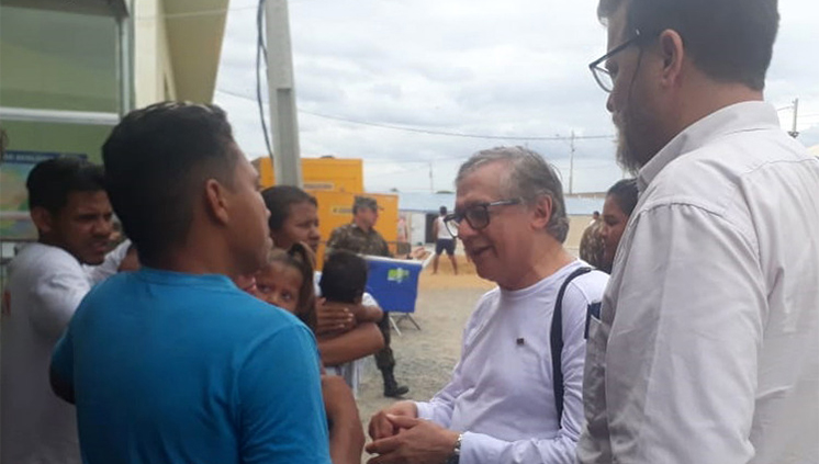 Ricardo Vélez Rodríguez compõe a comitiva interministerial que visita o estado de Roraima, na primeira viagem oficial desde a posse (Foto: Divulgação/MEC)