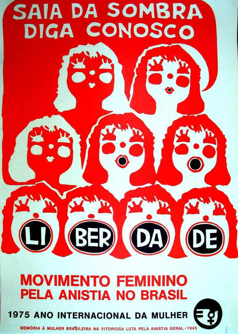 Cartaz do Movimento Feminino pela Anistia no Brasil