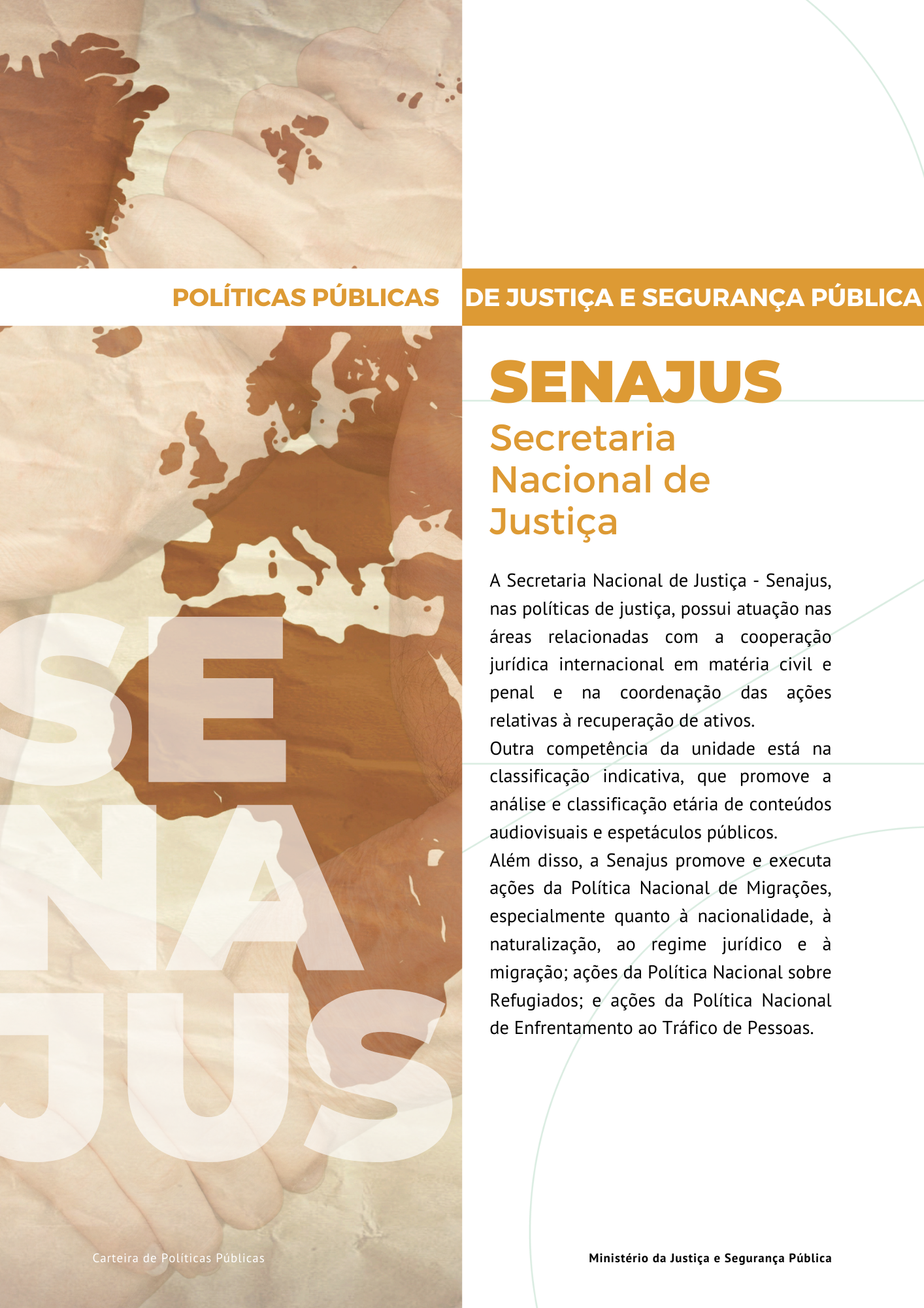 Link para acesso as políticas públicas da Secretaria Nacional de Justiça - SENAJUS