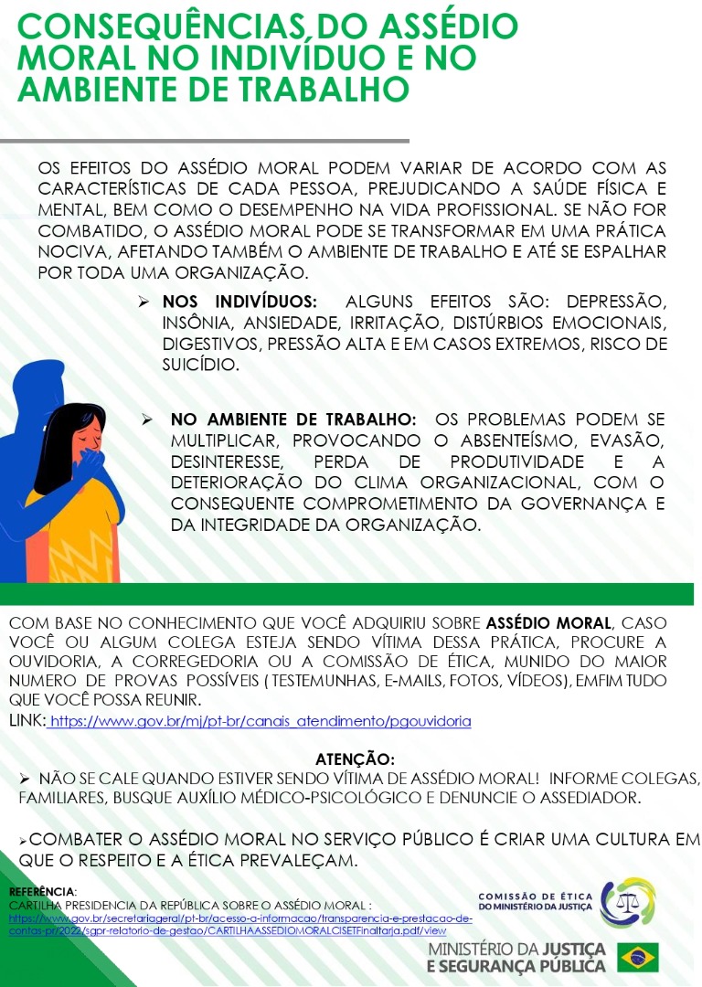 3º CARD -Consequências do assédio moral no indivíduo e no ambiente de trabalho