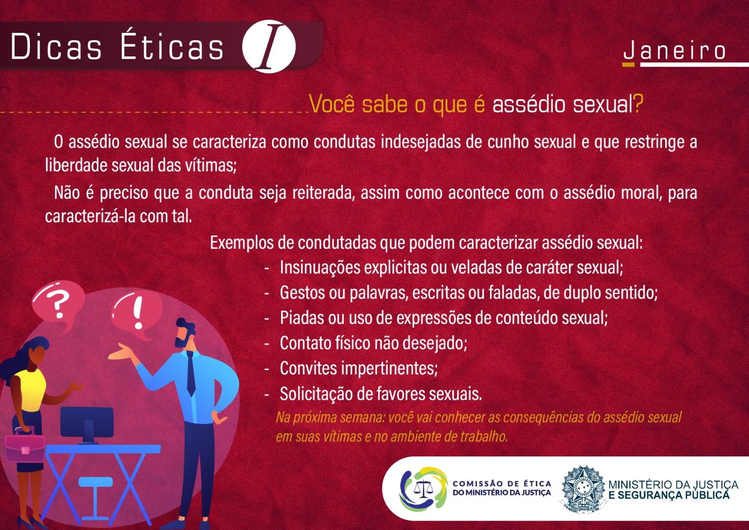 1º CARD - Você sabe o que é assédio sexual?