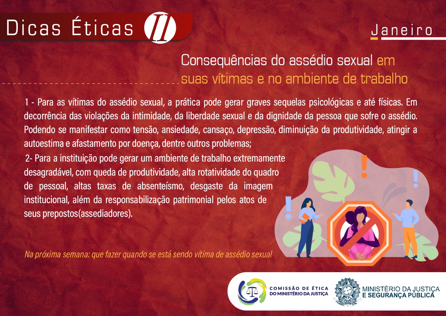 2º CARD - Consequências do assédio sexual em suas vítimas e no ambiente de trabalho.