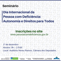 Abertas as inscrições para o Seminário Autonomia e Direitos para Todos