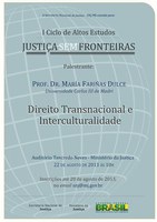 Assista agora conferência Direito Transnacional e Interculturalidade