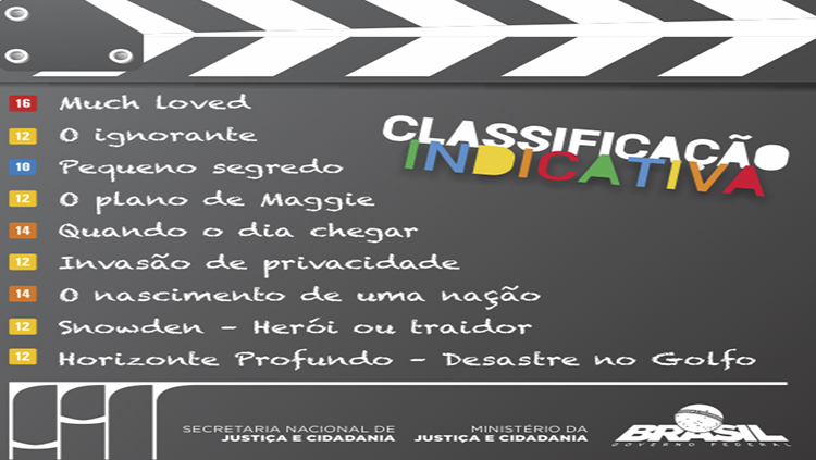 Classificação indicativa 11/11/16