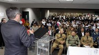 Secretário Nacional de Segurança Pública ministra palestra na Faculdade da Polícia Militar de Goiânia (GO) 