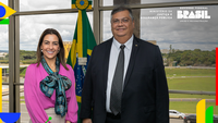 Flávio Dino e senadora Soraya Thronicke conversam sobre segurança pública