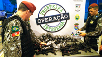 Força Nacional apreende 6 mil munições e 35 pistolas na fronteira