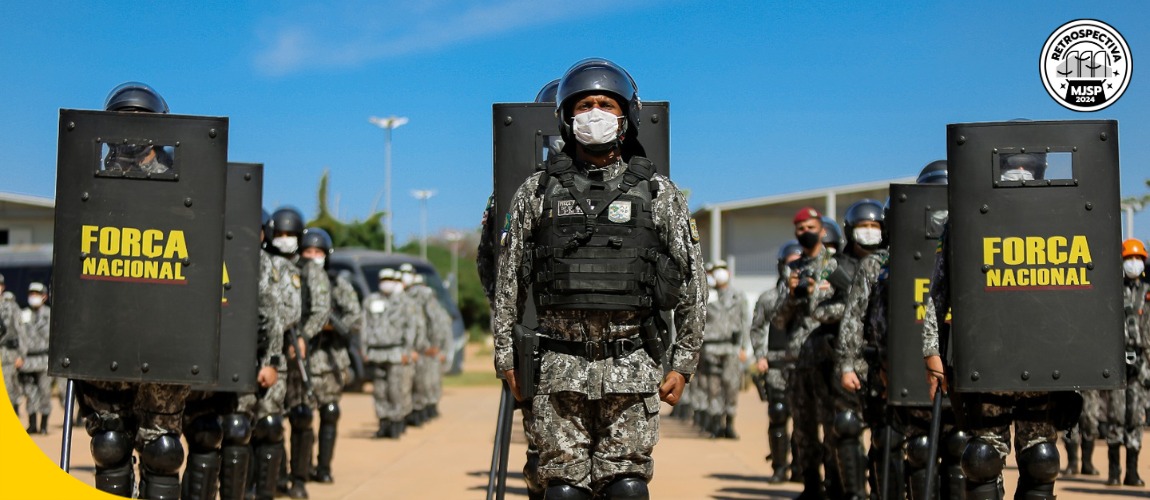 Entre as ações, destacam-se policiamento ostensivo, combate a incêndios e proteção a povos e terras indígena. No momento, agentes atuam em missões em 47 municípios e em 11 estados