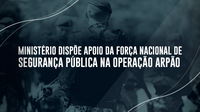 Ministério dispõe apoio da Força Nacional de Segurança Pública na Operação Arpão