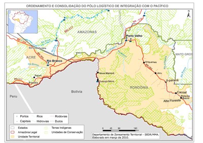 Figura 8: Ordenamento e consolidação do polo logístico de integração com o Pacífico