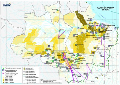 Mapa 6: Fluxos da madeira em tora