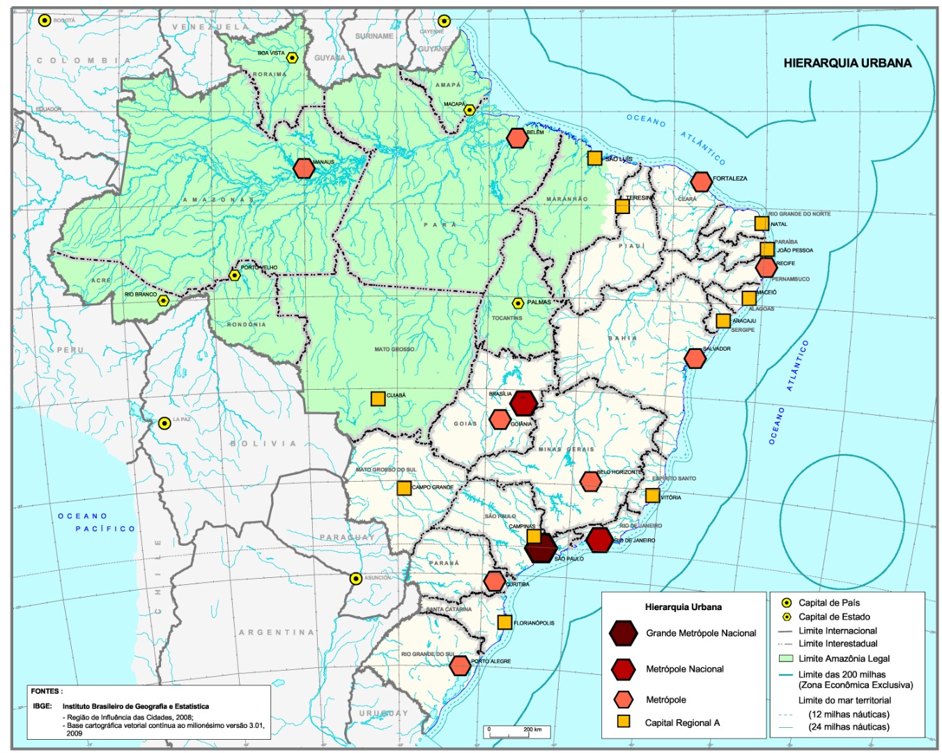 Mapa 7: Hierarquia Urbana