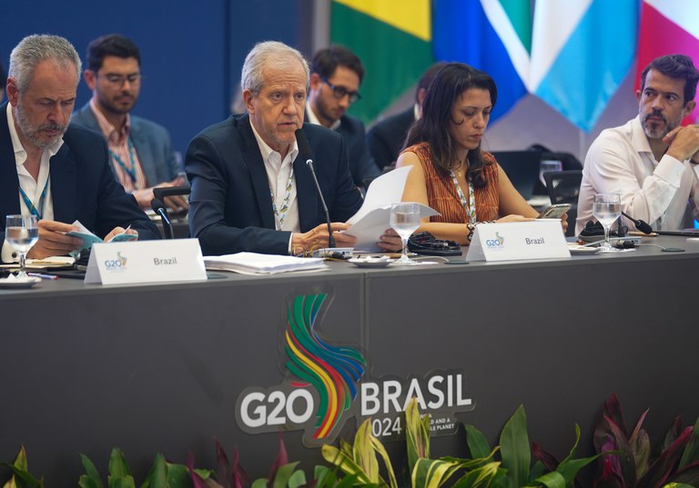 Representantes de MMA e MRE participam da abertura da reunião do GT de Sustentabilidade Ambiental e Climática do G20. Foto: MMA