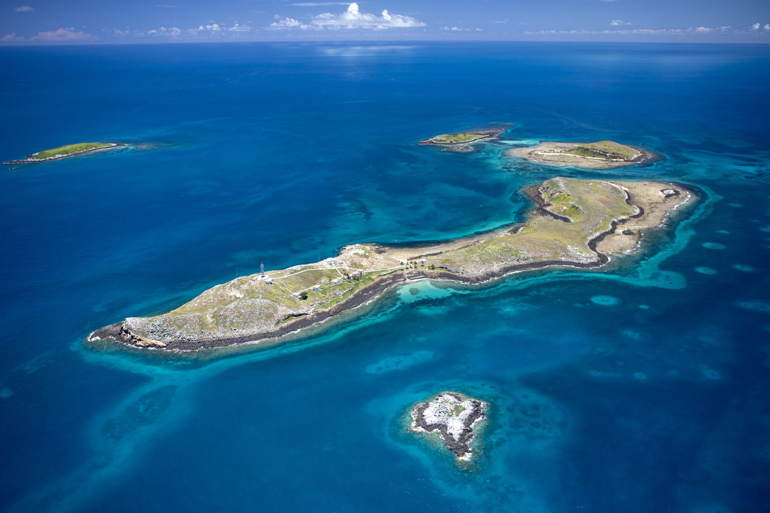 Parque Nacional Marinho dos Abrolhos, localizado no estado da Bahia. Crédito: Enrico Marcovaldi 