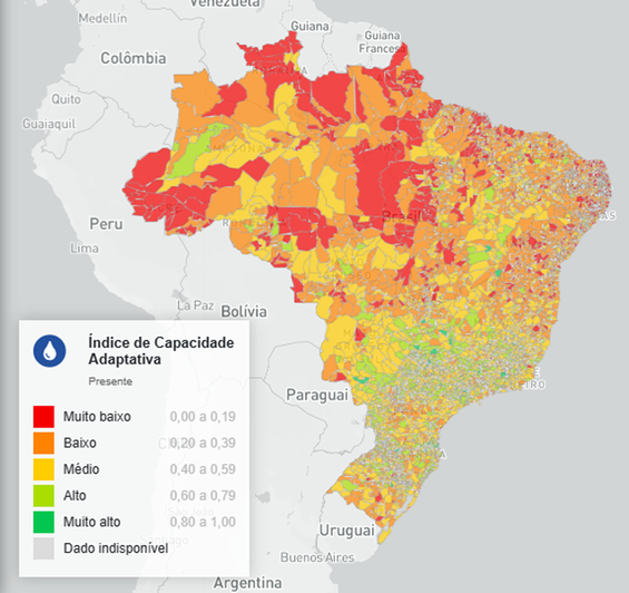 AdaptaBrasil - Índice de capacidade adaptativa