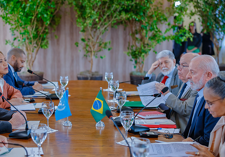 Encontro com António Guterres discute a ampliação do financiamento internacional, NDCs com metas ambiciosas e reitera o compromisso da realização de um Balanço Ético Global