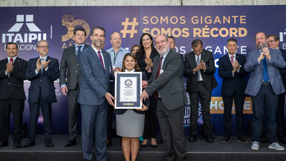 Cerimônia de entrega do certificado do Guinness World Records à Itaipu Binacionall