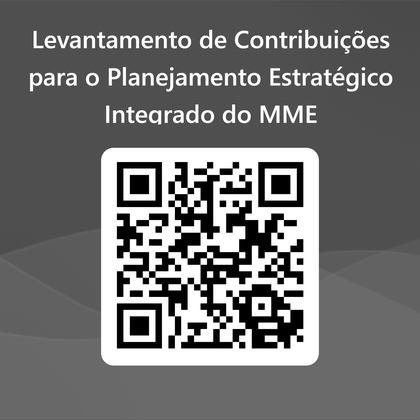 QRCode para formulário do Planejamento Estratégico Integrado do MME