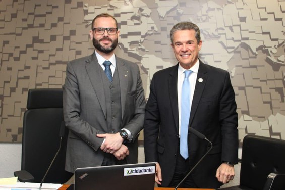 Ministro André de Paula e o Senador Jorge Seif PL/SC