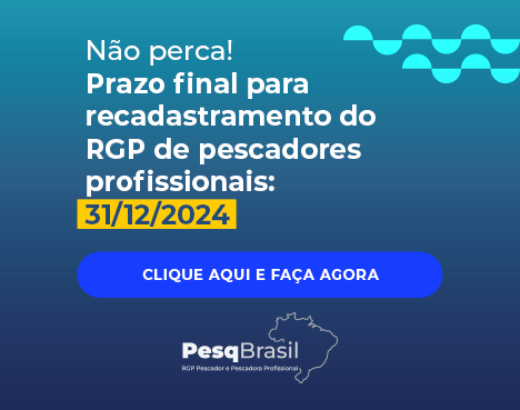 banner prazo final para recadastramento do RGP de pescadores profissionais: 31/12/2024