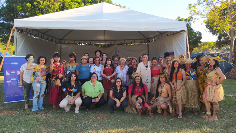 Tenda do MMulheres na Marcha das Mulheres Indígenas