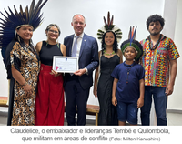 Governo dos Países Baixos premia Claudelice Santos pela defesa dos direitos humanos em cerimônia no Museu Goeldi