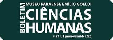Capa com fundo verde e escrito em branco: Boletim de Ciências Humanas - Museu Paraense Emilio Goeldi