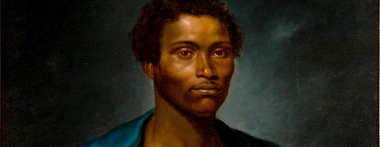 Detalhe do Retrato do intrépido marinheiro Simão, do artista José Correia de Lima (1814-1857)