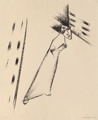 Lasar Segall, Figura feminina, 1917, do álbum Die Sanfte / Uma criatura dócil, 1918 Litografia sobre papel