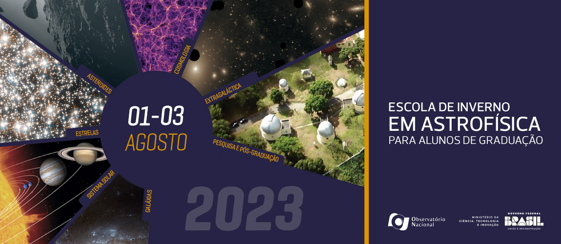 Banner da Escola de Inverno em Astrofísica 2023