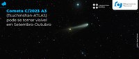 Cometa C/2023 A3 (Tsuchinshan-ATLAS) pode se tornar visível em Setembro-Outubro