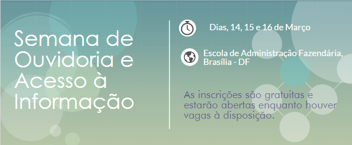 Banner Semana de Ouvidoria e Acesso à Informação 2017